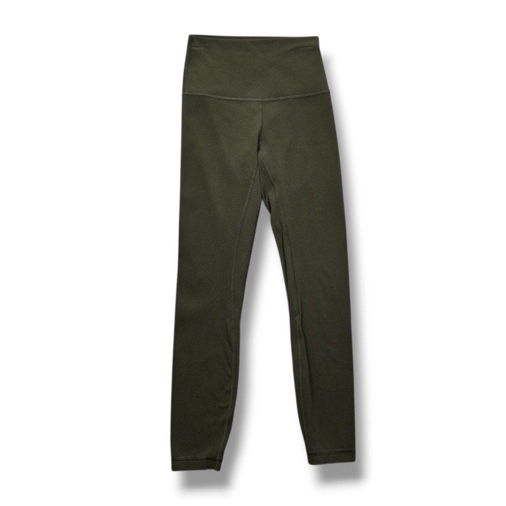 Lululemon Align Pant II 25" Womens 2 Nulu Leggings W5BEJS Olive Green